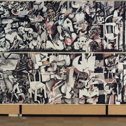 هنرمندان عراق هنر مدرن عراق اثر العزاوی کشتار صبرا و شتیلا